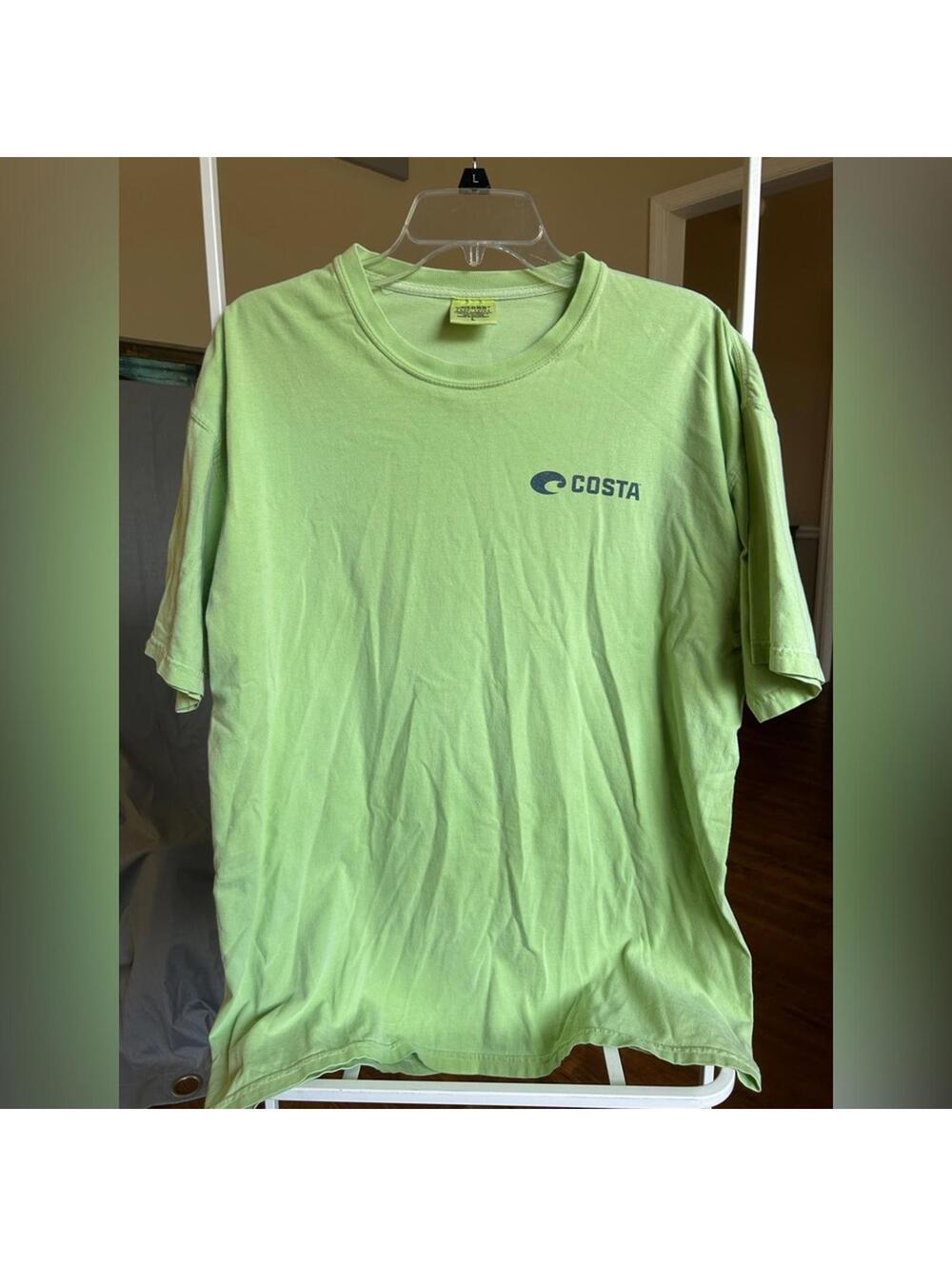 Costa Lime Green Short-Sleeve Logo Tee